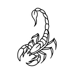 Fototapeta premium scorpion outline vector illustration