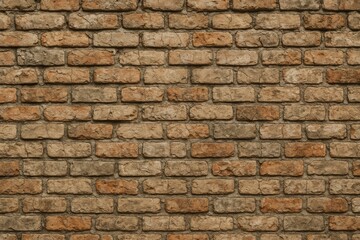 Close-up of an ancient stone fortress wall with weathered, cracked bricks from the 18th century