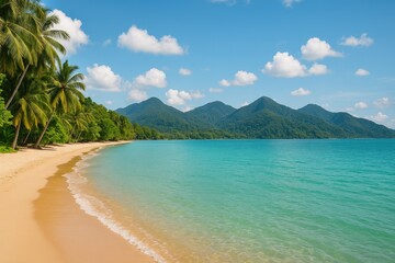Naklejka premium Relaxing getaway on a tropical island - feeling revitalized