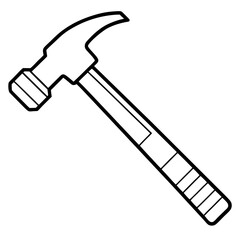 Hammer line art vector