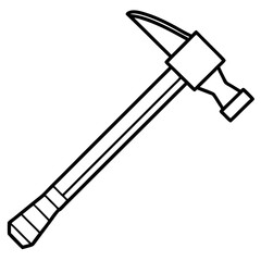 Hammer line art vector