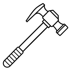 Hammer line art vector