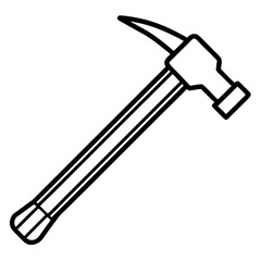 Hammer line art vector