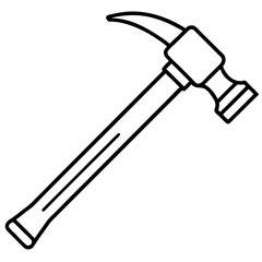 Hammer line art vector
