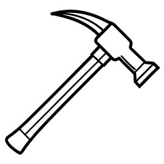Hammer line art vector