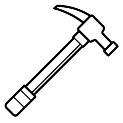 Hammer line art vector