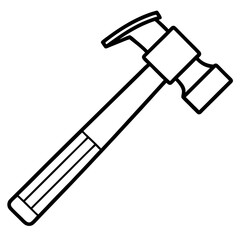 Hammer line art vector