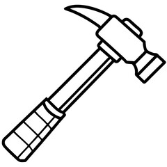 Hammer line art vector