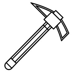 Hammer line art vector