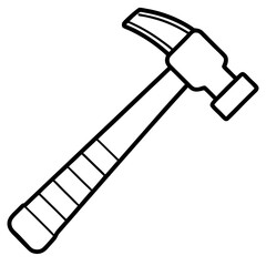 Hammer line art vector