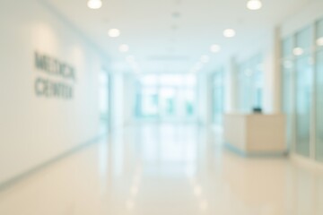 Out-of-focus backdrop of a healthcare facility