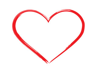 Red Hand-Drawn Heart Vector Icon Set for Love Design Projects