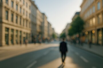Obraz premium Fuzzy depiction of downtown urban landscape