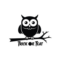 Obraz premium Three owls Set of halloween illustrations happy halloween banners trick or treat 