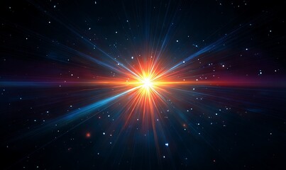 Radiant cosmic energy burst in space