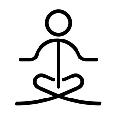 Stickman Practicing Yoga Sports and Exercise Icons