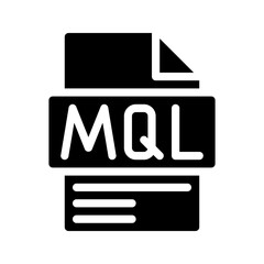 Mql Glyph Icon. File Document icon is an abbreviation for Prospects that are considered potential by the marketing team.