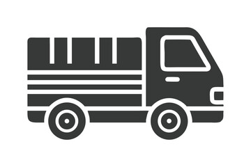 Sturdy Vector Silhouette Icon Set Featuring Delivery Truck Designs for Graphic Design, Digital Art, and Logistics Projects