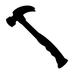 claw hammer silhouette vector illustration
