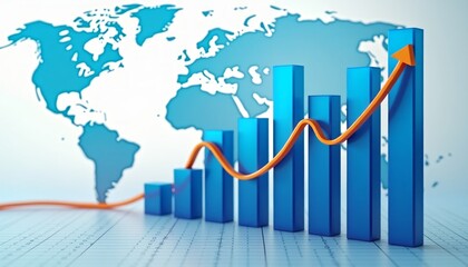 Growth Analysis with Global Map Background Visualization