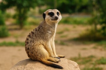 Fototapeta premium The small mammal known as the meerkat