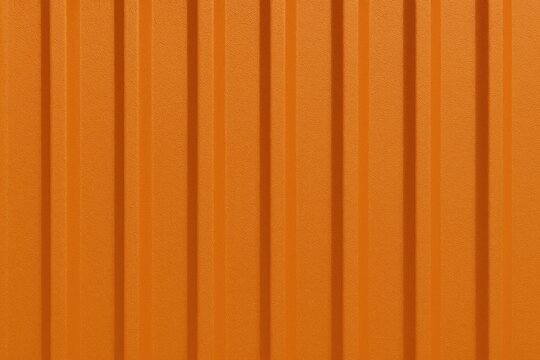 The walls made of metal are coated with orange paint