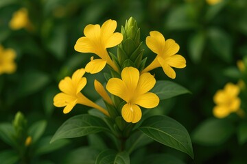 Fototapeta premium Beautiful blooms of the herb Barleria lupulina in full blossom