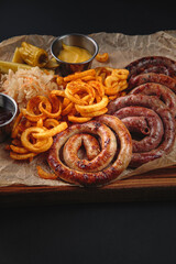 various appetizers with meat and cheese
