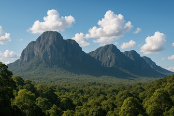 Fototapeta premium The towering peaks surrounding the northern region create a breathtaking landscape.