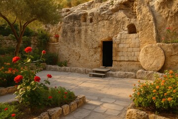 Naklejka premium The Garden Burial Site in the Holy Land