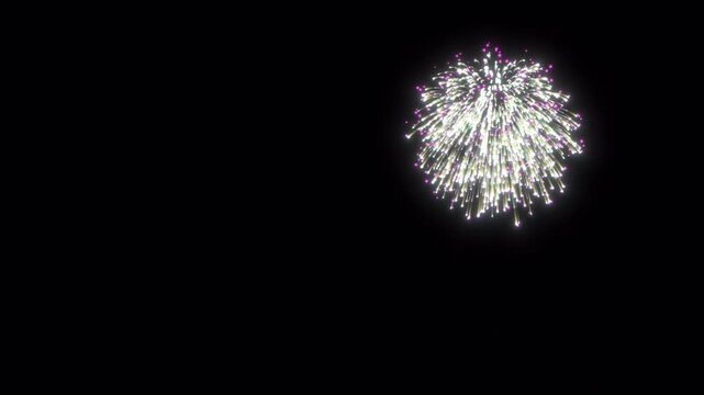 Fireworks on transparent background. Animated backgrounds for fireworks. Animation of festive background with shining beams and fire particles. Beautiful explosion of fireworks. - Powered by Adobe