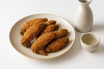 Regional Japanese Cuisine: Sesame Chicken Wings with Sake