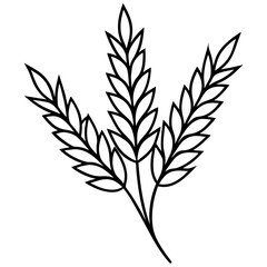 Naklejka premium Heather line art vector