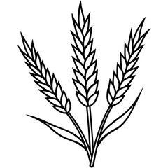 Heather line art vector