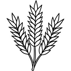 Heather line art vector