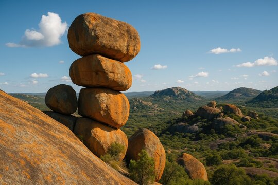 Ancient Rock Formations in Matopos Hills: Sacred Site of the Local Tribe, Burial Ground of a Famous Explorer, and Stunning Cave Artwork