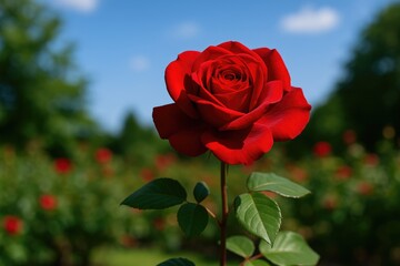 Fototapeta premium The Flower King Rose serves as a national symbol in multiple countries and regions worldwide, representing various states and provinces.