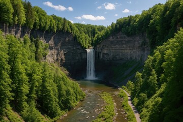 Exploring the Scenic Waterfall at Taughannock Falls State Park
