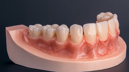Realistic Model of Human Upper Teeth and Gums