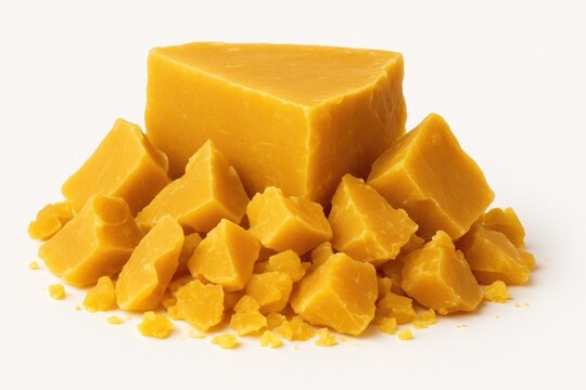 Pure natural beeswax straight from the hive, melted and broken into chunks, used in medicine, cosmetics, and candle production.
