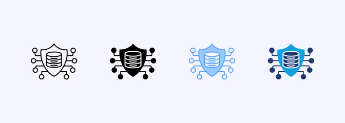 Digital Liability Icon Set Multiple Style Collection