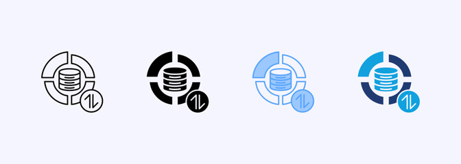 Data Usage Icon Set Multiple Style Collection