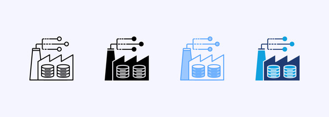 Storage Industry Icon Set Multiple Style Collection