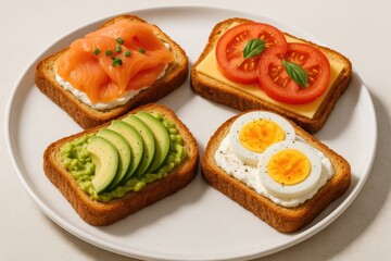 Delicious seafood and egg sandwiches