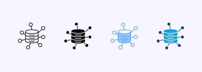 Data Ecosystem Icon Set Multiple Style Collection