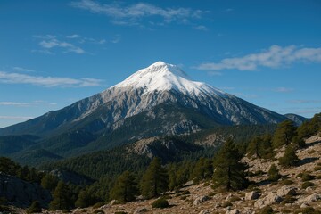 Fototapeta premium Exploring the Heights of Tahtali Mountain Along the Historic Trail