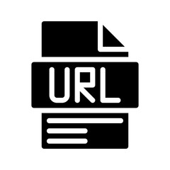 Url Glyph Icon. File Document icon is an abbreviation of the word Address of a website