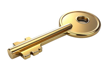 3D Rendering of beautiful, trending and realistic Key with white background
