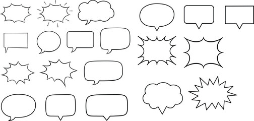 Obraz premium Set of Comic Bubble for Decoration