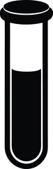 test tube icon silhouette on white background (1).eps